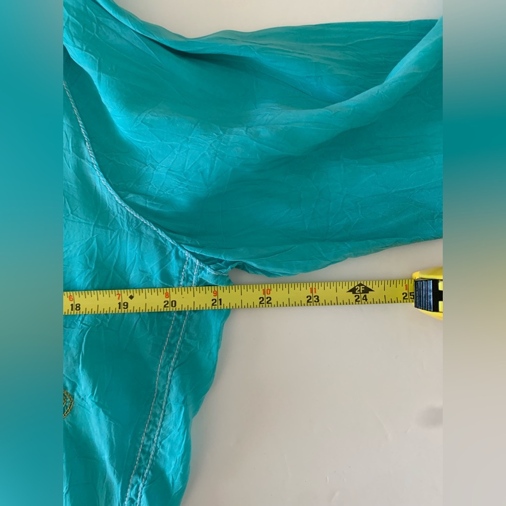 Johnny Was Embroidered Long Sleeve Button Front Shirt Size Large Bohemian - Picture 7 of 9